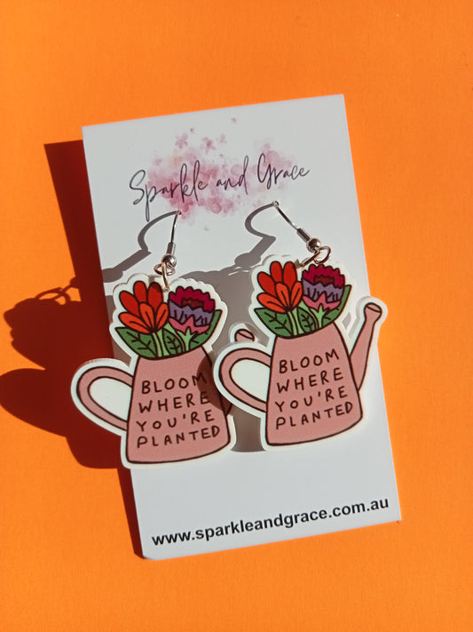 Bloom Where You're Planted Dangle Earrings