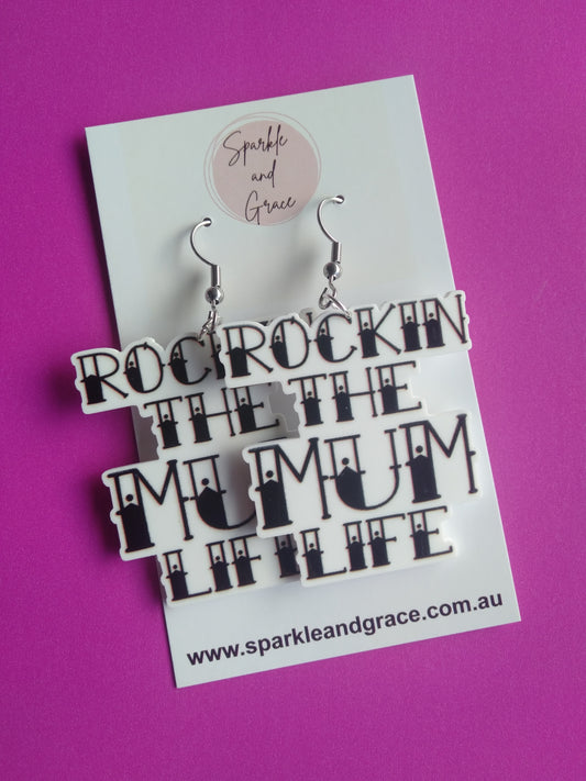 Rockin' The Mum Life Dangle Earrings