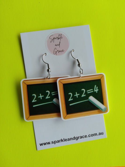 Blackboard Dangle Earrings