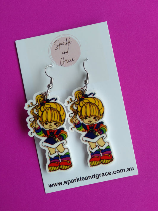 Rainbow Brite Dangle Earrings