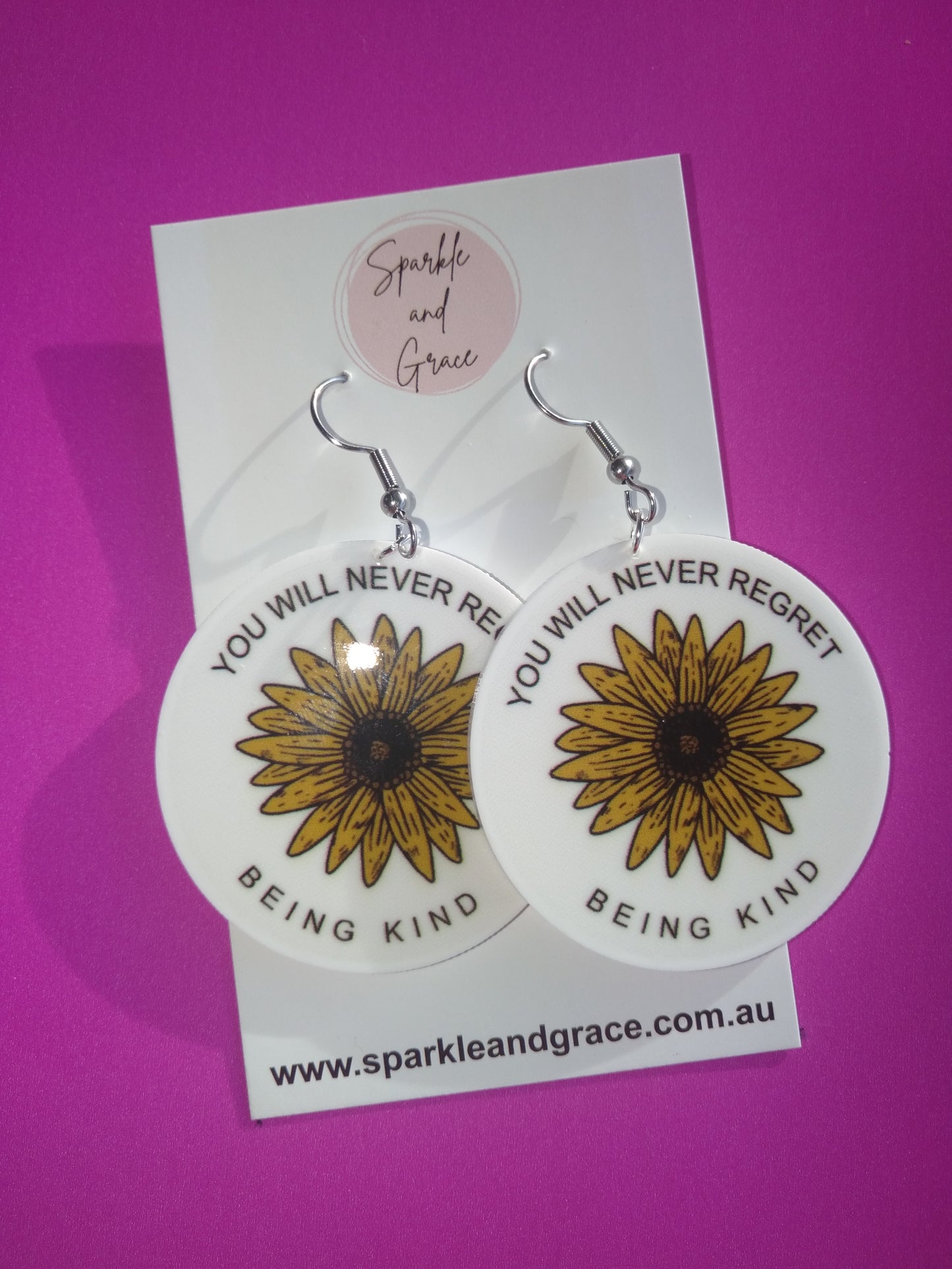 You Will Never Regret Being Kind Dangle Earrings